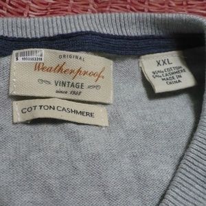 V-NECK CASHMERE/COTTON LIGHTWEIGHT SWEATER